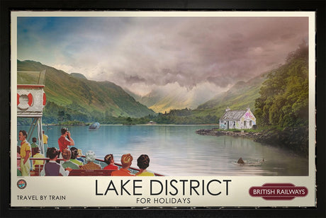 A Postcard From The Lakes Framed Mixed Media Original Painting by Artist JJ Adams