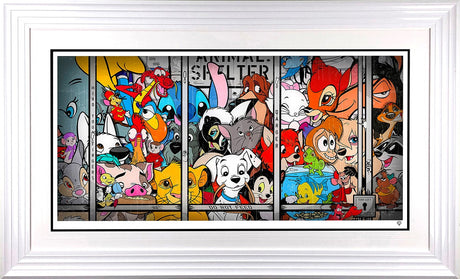 Animal Shelter Framed Print on Paper by Artist JJ Adams