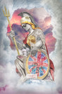 Cool Britannia Framed Mixed Media Original Painting by Artist JJ Adams