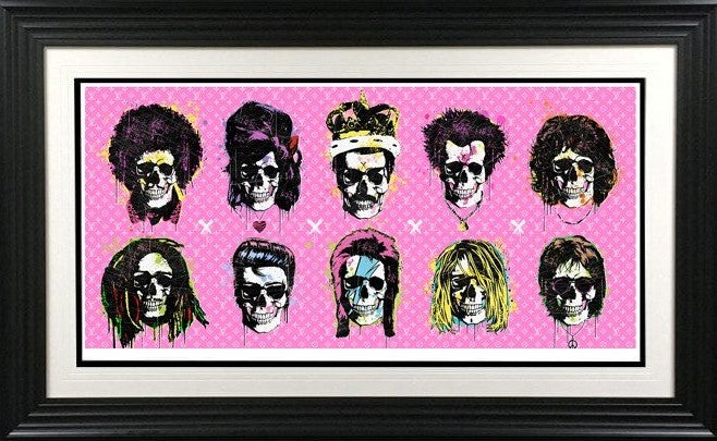 Dead Famous LV Pink Edittion Framed Signed Limited Edition Print on Paper by Artist JJ Adams