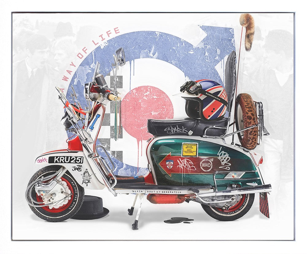 Life's A Journey Enjoy The Ride Framed Original Mixed Media Painting on Canvas by JJ Adams