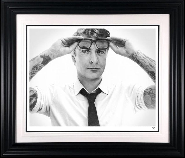 Michael Caine Tattoo  Framed Signed Limited Edition Print on Paper by Artist JJ Adams