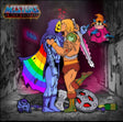 Misters Of The Universe Rainbow Edition Framed Original Mixed Media Painting by Artist JJ Adams