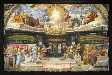 Omnia Omnibus Ubique Framed Original Mixed Media Painting on Canvas by JJ Adams