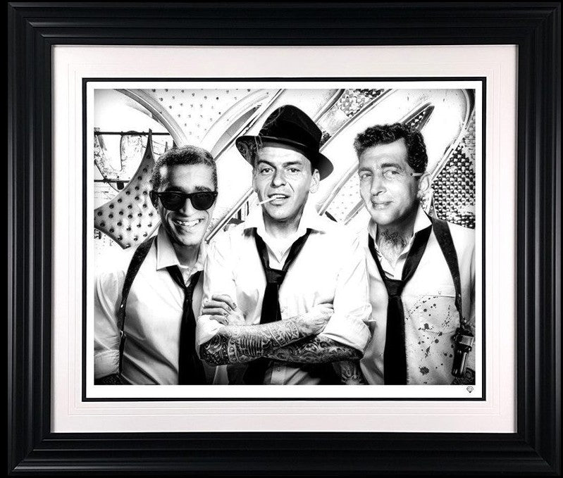 Rat Pack Tattoo Framed Signed Limited Edition Print on Paper by Artist JJ Adams