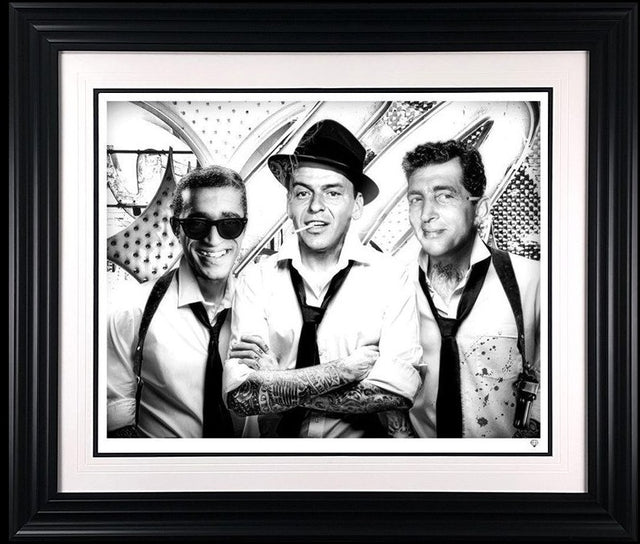Rat Pack Tattoo Framed Signed Limited Edition Print on Paper by Artist JJ Adams