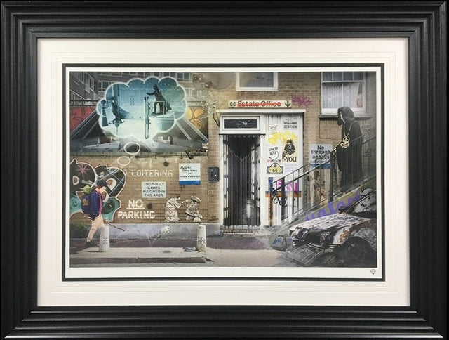 School Walker Framed Signed Limited Edition Print on Paper by Artist JJ Adams