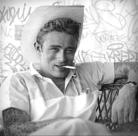 Smoking Gun - James Dean Framed Mixed Media Original Painting by Artist JJ Adams