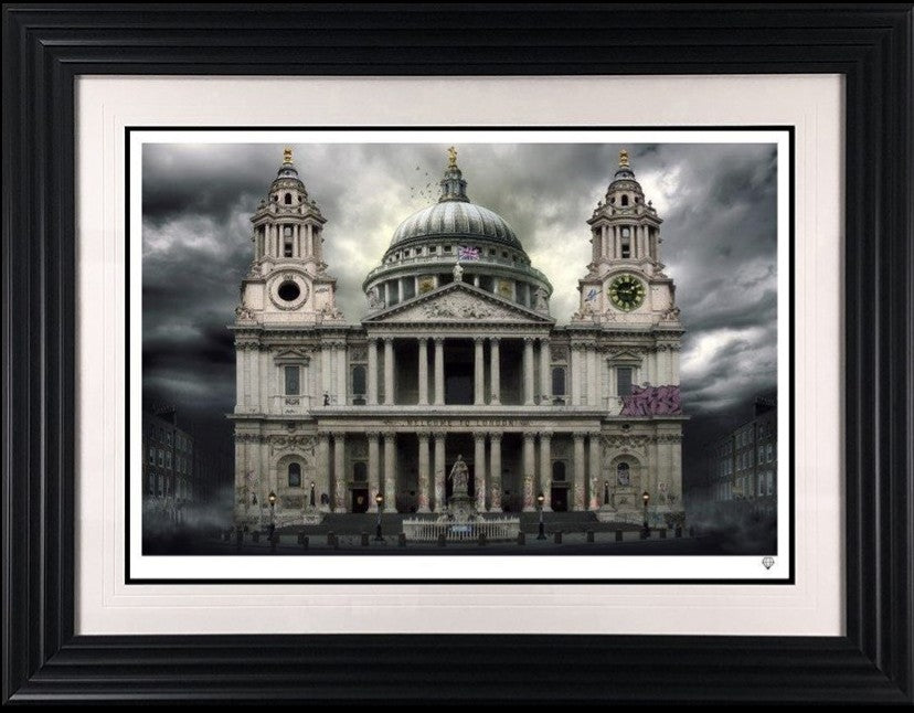 St Pauls Cathedral  Framed Signed Limited Edition Print on Paper by Artist JJ Adams