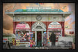 The Kiosk Of West Beach Framed Mixed Media Original Painting by Artist JJ Adams