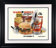 Unhappy Meal Framed Signed Limited Edition Print on Paper by Artist JJ Adams
