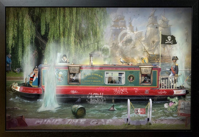 Wind In The Willows Framed Mixed Media Original Painting by Artist JJ Adams