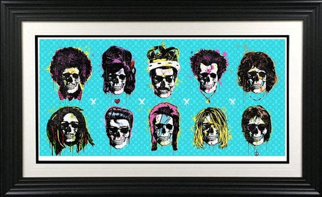 Dead Famous LV Blue Edittion Framed Signed Limited Edition Print on Paper by Artist JJ Adams