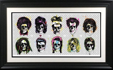 Dead Famous LV Grey Edittion Framed Signed Limited Edition Print on Paper by Artist JJ Adams