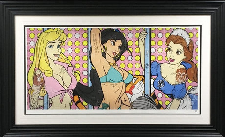 Dirty Disney IV Framed Signed Limited Edition Print on Paper by Artist JJ Adams