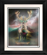 Highland Hunk - Gold Framed Print on Paper by Artist JJ Adams