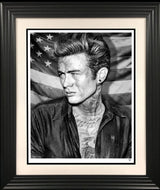 James Dean Tattoo  Framed Signed Limited Edition Print on Paper by Artist JJ Adams