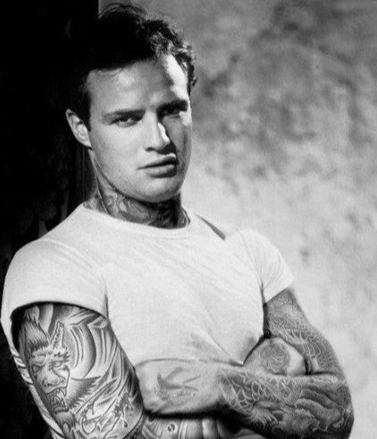 Marlon Brando Tattoo  Framed Signed Limited Edition Print on Paper by Artist JJ Adams