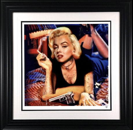 Monroe Pulp Fiction  Framed Signed Limited Edition Print on Paper by Artist JJ Adams