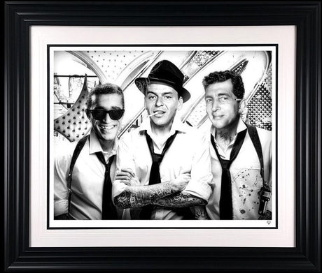 Rat Pack Tattoo Framed Signed Limited Edition Print on Paper by Artist JJ Adams