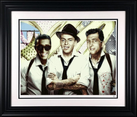 Rat Pack Tattoo Framed Signed Limited Edition Print on Paper by Artist JJ Adams