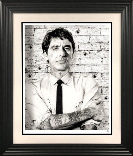 Scareface Tattoo  Framed Signed Limited Edition Print on Paper by Artist JJ Adams