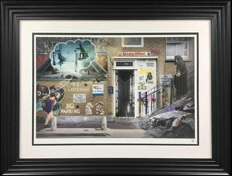 School Walker Framed Signed Limited Edition Print on Paper by Artist JJ Adams