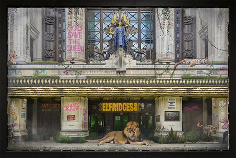 Selfridges and Co Framed Original Mixed Media Painting on Canvas by JJ Adams