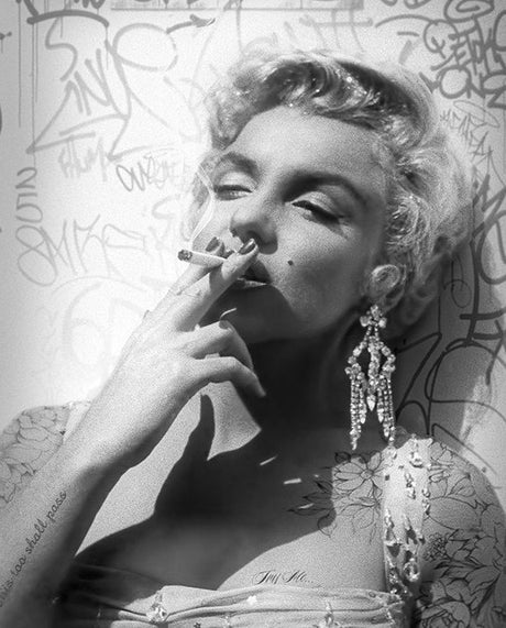 Smoking Gun Marilyn Framed Original Mixed Media Painting by Artist JJ Adams