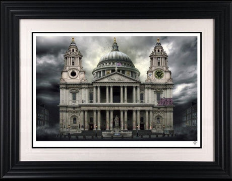 St Pauls Cathedral  Framed Signed Limited Edition Print on Paper by Artist JJ Adams