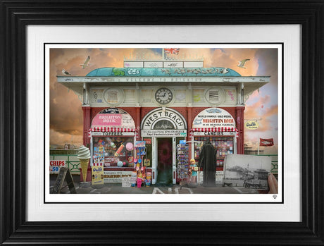 The Kiosk of West Beach Framed Limited Edition Print on Paer by Artist JJ Adams