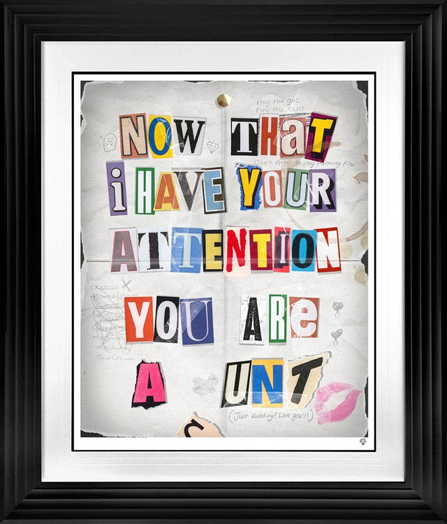 The Ransom Note Signed Framed Limited Edition Print on Paper by Artist JJ Adams