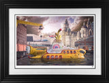 We All Live in A Yellow Submarine Framed Limited Edition Print on Paper by Artist JJ Adams