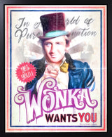 Wonka Needs You Framed Mixed Media Original Painting by Artist JJ Adams